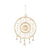 27" x 15" Iron Eclectic Sun Windchime Gold - Olivia & May: Coastal-Inspired, Dreamcatcher Design, Outdoor Garden Decor - 3 of 4