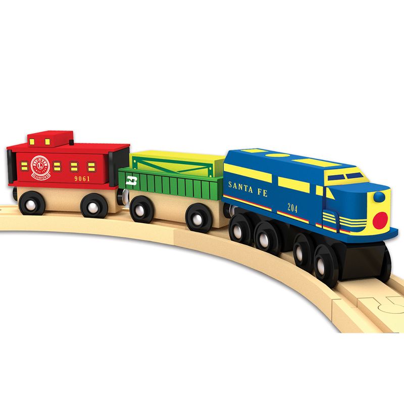 MasterPieces Wood Train Sets - Lionel Santa Fe Cargo 3 Piece Train Set, 5 of 8