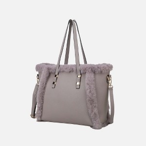 MKF Collection Liza Vegan Leather with faux fur Women’s Tote Bag by Mia K - 1 of 4