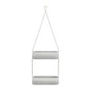 2 Tier Hanging Metal Trough Wall Planter White - Danya B.: Indoor/Outdoor Nautical Decor, No Assembly Required - 2 of 4