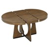 NicBex Round Dining Table Set for 4 Retro Dining Set Extendable Table with 16-inch Leaf and 4 Chairs for Kitchen - 3 of 4