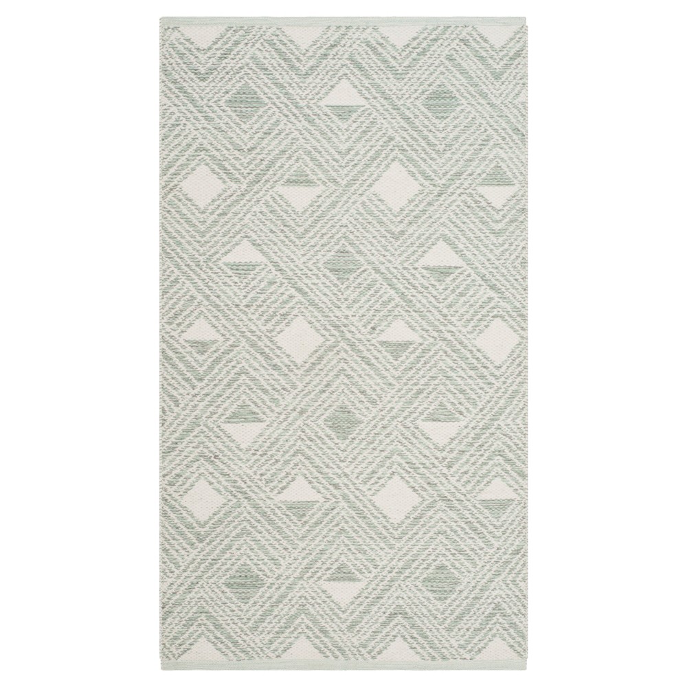 3'x5' Avis Woven Rug Light Green/Ivory - Safavieh