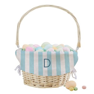 Personalization Mall Delicate Stripes Personalized Easter Basket with Folding Handle - 1 of 2