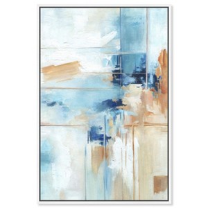 Art Remedy House of Lines I Blue Abstract Wall Art Framed - 1 of 4
