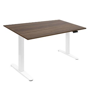 Mount-It! Dual Motor Electric Standing Desk with 55" Tabletop, Adrift & White - 1 of 4