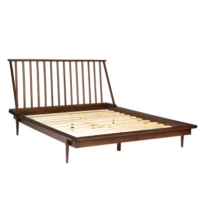 Queen Size Wood Platform Bed with Headboard for Bedroom