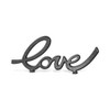 HomeRoots 10" Black Cast Iron Love Tabletop Sign - 3 of 4