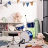SKONYON 3-Piece Junior Drum Set with Throne, Pedal and Drumsticks - 2 of 4