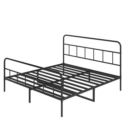 NicBex Metal Platform Bed with Headboard for Adults/Boys/Girls,Black