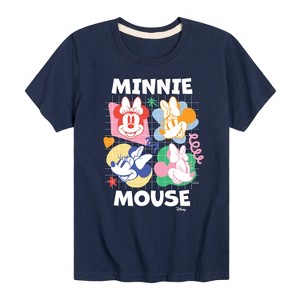 Boys' - Disney - Minnie Mouse Multicolored Grid Short Sleeve Graphic T-Shirt - 1 of 4