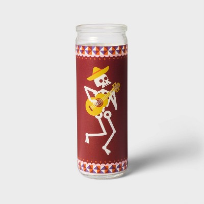 Día de Muertos Pillar Candle Skeleton 5 fl oz