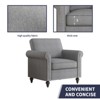 Mjkone 2-Piece Living Room Set，3-Seater Sofa Couch&Single Sofa Chair - 3 of 4