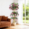 Artificial Bougainvillea Tree – Lifelike Silk Flower Plant in White Planter for Indoor/Outdoor Home/Office/Garden Decor - 2 of 4