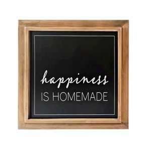 VIP Wood 11.8 in. Black Happiness is Homemade Wall Sign - 1 of 2
