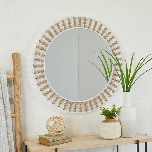 Large white wall deals mirror