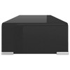 vidaXL TV Stand / Monitor Riser Glass Black 23.6 inches x9.8 inches x4.3 inches - 4 of 4