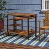 Christopher Knight Home Foxhall Outdoor Industrial Wood and Iron Bar Cart with Storage, Teak and Rustic Metal - 2 of 4