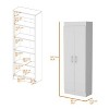 LunaLulinlk White 5-Shelf Storage Pantry Cabinet - 3 of 4