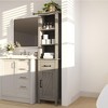 Tall Narrow Bathroom Storage Cabinet, Freestanding Thin Bathroom Cabinet for Small Spaces, Modern Bathroom Storage Cabinets with Shelves and Drawer - 2 of 4
