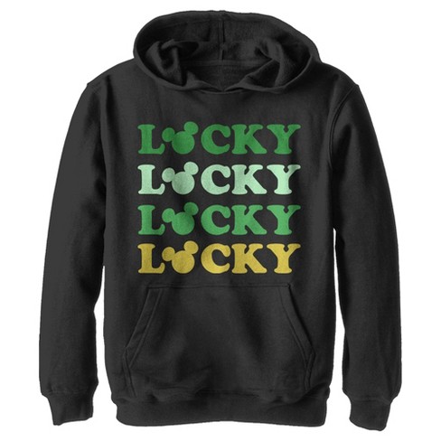 Boy s Disney Mickey And Friends Lucky Stack Pull Over Hoodie Target