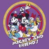 Girl's Disney Mickey & Friends Retro Group Circle T-Shirt - 2 of 4