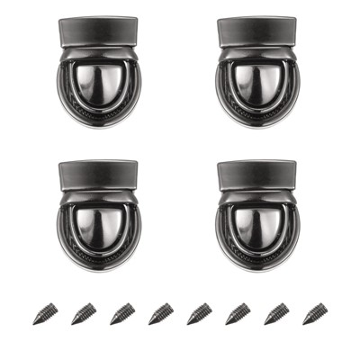 Unique Bargains Decorative DIY Craft Handbag Purse Making Turn Lock Clasps 4 Pcs