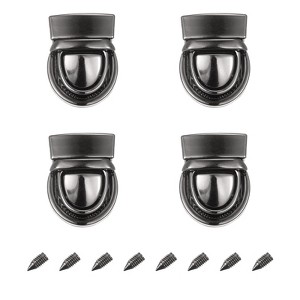 Unique Bargains Decorative DIY Craft Handbag Purse Making Turn Lock Clasps 4 Pcs - 1 of 4