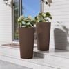 INFURNIC Planters, Outdoor Flower Pot, Tall Planters with Drainage Hole, for gardens, patios, or indoor spaces - 2 of 4