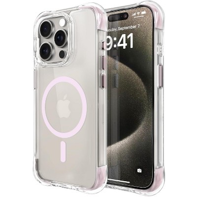 BONGEEK Compatible with iPhone 15 Pro Max Case 6.7", Slim Liquid Silicone 3 Layers Soft Gel Rubber Shockproof Protective Phone Case -Chalk Pink1
