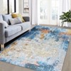 Washable Modern Abstract Rug Non Slip Low Pile Rug Soft Throw Floor Cover Foldable Indoor Carpet for Living Room Bedroom - 4 of 4