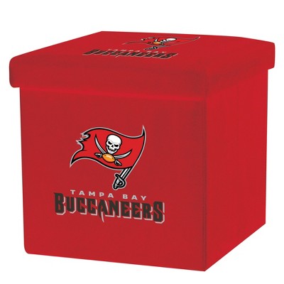 NFL Franklin Sports Tampa Bay Buccaneers Storage Ottoman with Detachable Lid