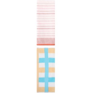 REGALWOVEN Striped Pattern Cotton Bathroom Hand Towels for Home Decor 13" x 29"/13" x 27" 2 Pcs - 1 of 4