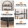Coolmee 5 Tier Arched Bookshelf, Bookcase Display Racks Tall Bookshelves, Storage Rack Large Wood Book Shelf for Bedroom, Living Room, Office - 3 of 4