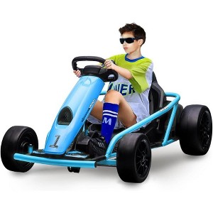 Acekool Kids Electric Go Kart, Racing Style, Two Speeds, Dual Motor, Impact-Resistant Frame, Drifting Fun, Music, Outdoor Ride-On Car - 1 of 4