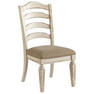 Set of 2 Realyn Dining Upholstered Side Chair Chipped White - Signature Design by Ashley