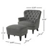 NicBex Soft Fabric Accent Chair,Upholstered Living Room Chairs with High Backrest and Ottoman,Modern Armchair,Accent Chairs for Living Room - 3 of 4