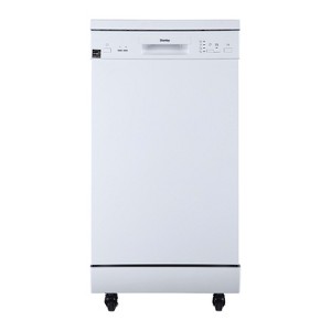 Danby 18" Wide Portable Dishwasher in White DDW1805EWP - 1 of 4