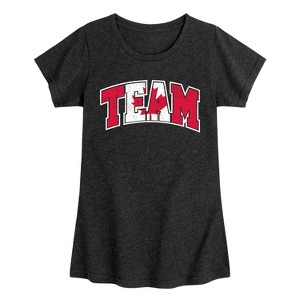 Girls' - Instant Message - Team Canada Fitted Short Sleeve Graphic T-Shirt - 1 of 4