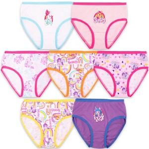 My Little Pony Kids Girls 7-Pack Briefs – Cotton Underwear Multipack - 1 of 3
