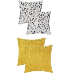 REGALWOVEN 4 Pcs Modern Soft Decorative Throw Pillow Covers 18" x 18" - 1 of 4