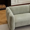 Sapphtopaz Modern 3-Seater Couches for Living Room with Wave Design Upholstered Loveseat Sofa Curved Lounge Sofa with Wood Frame for Apartment - 3 of 4