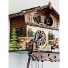 Chalet Desktop Cuckoo Clock 10 Inch With Girl On Rocking Horse, Waterwheel, 12 Melodies, Hourly Cuckoo By River City Clocks - 3 of 4