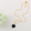 Natural Stone Heart Gemstone Healing Crystal Pendant Lucky Blessing Energy Necklace for Women Men - 2 of 4