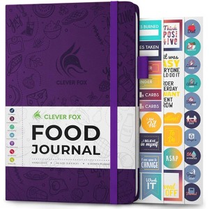 Undated Planner Food Journal 5.5"x8" Purple - Clever Fox: Dietary & Food Tracking, Daily Journaling, Elastic Closure - 1 of 4