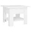 vidaXL Coffee Table White 21.7 in.x21.7 in.x16.5 in. Engineered Wood - 2 of 4