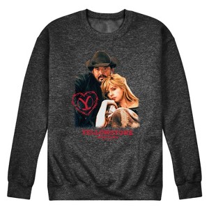 Men's - Yellowstone - Rip And Beth Montana Valentine Graphic Fleece Sweatshirt - 1 of 4