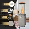 Tangkula 41,000 BTU Propane Patio Heater Glass Tube Standing Gas Heater w/ Cover Wheels - 4 of 4
