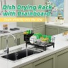Simple Trending Dish Drying Rack with Plastic Drainboard, Large Capacity Dish Drainer for Kitchen Counter, Rust-Proof with Utensil Holder, Black - 2 of 4