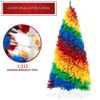Casafield 7FT Artificial Colorful Rainbow Fir Holiday Christmas Tree with Sturdy Metal Stand - 3 of 4