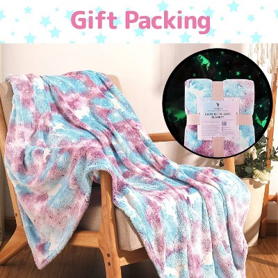 Glow in the Dark Unicorn Microfiber Kids Blanket